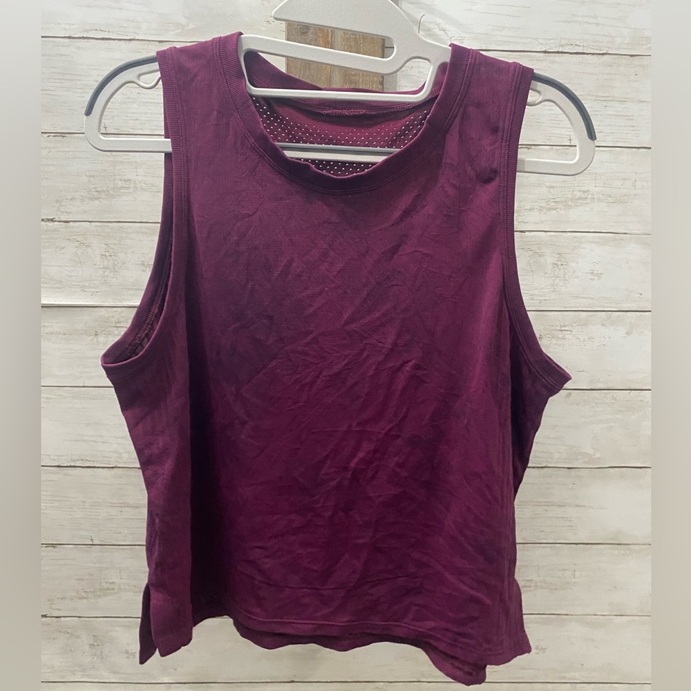 lululemon athletica‎ Deep Purple/Magenta Tie Dye Mesh Muscle Tank